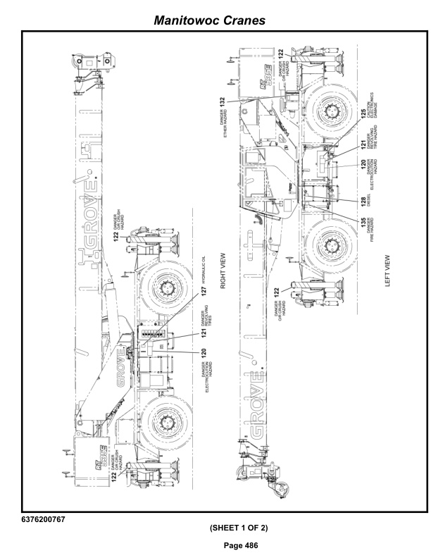 Grove RT530E-2 Crane Parts Manual 258174 2009-3