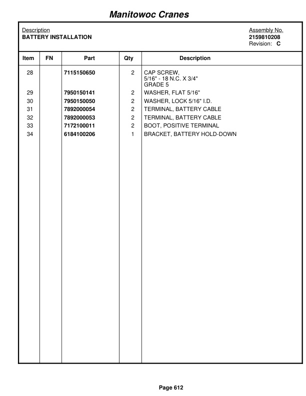 Grove RT530E-2 Crane Parts Manual 258500 2011-3