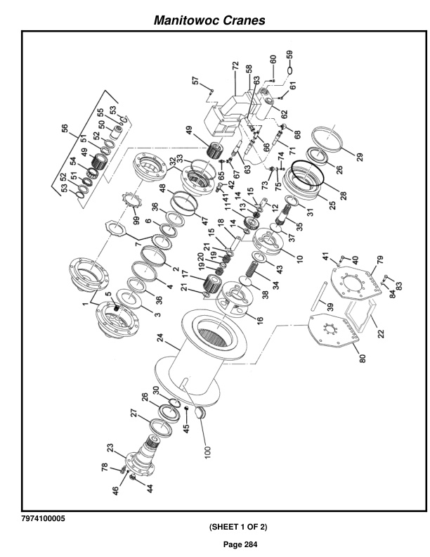 Grove RT530E Crane Parts Manual 220899 2014-2