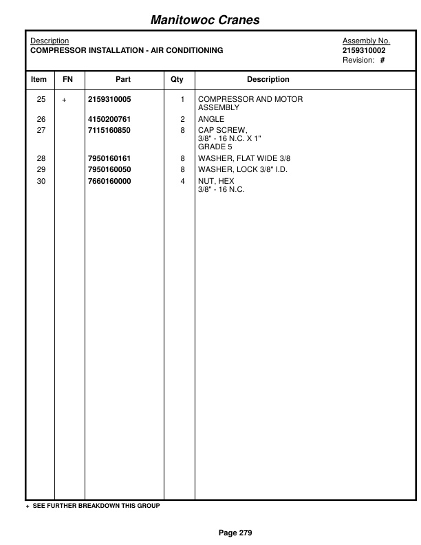 Grove RT530E Crane Parts Manual 221905 2014-2