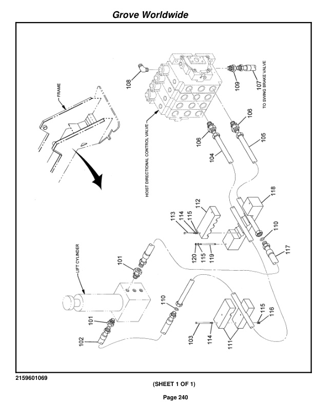 Grove RT530E Crane Parts Manual 22217 2004-2