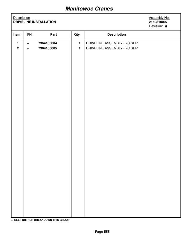 Grove RT530E Crane Parts Manual 222314 2014-3