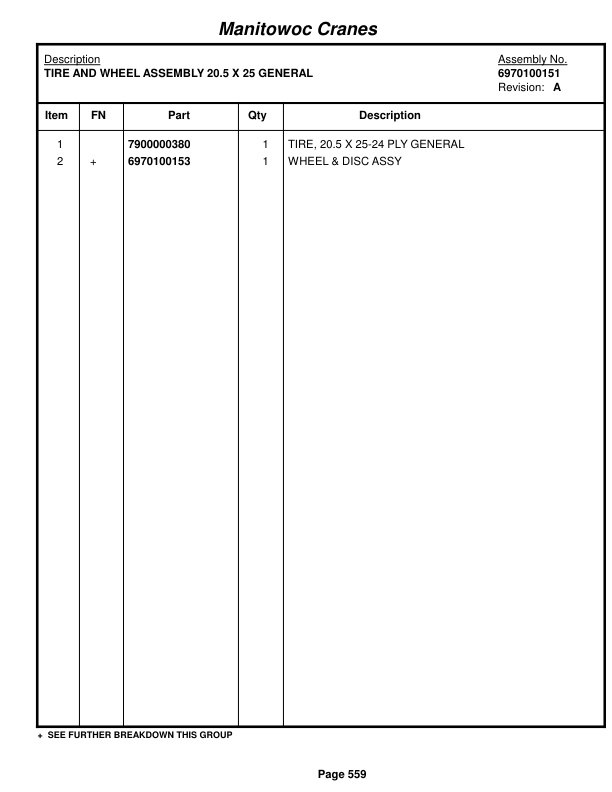 Grove RT530E Crane Parts Manual 222355 2014-3