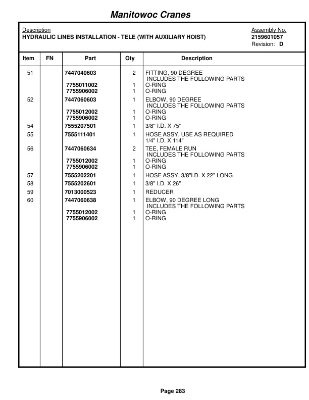 Grove RT530E Crane Parts Manual 222572 2014-2