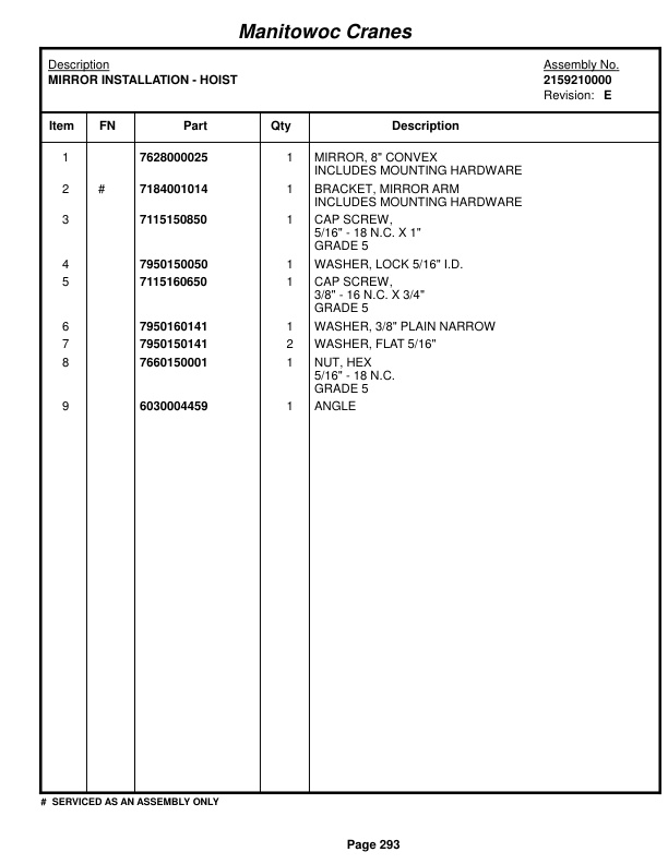 Grove RT530E Crane Parts Manual 223179 2015-2