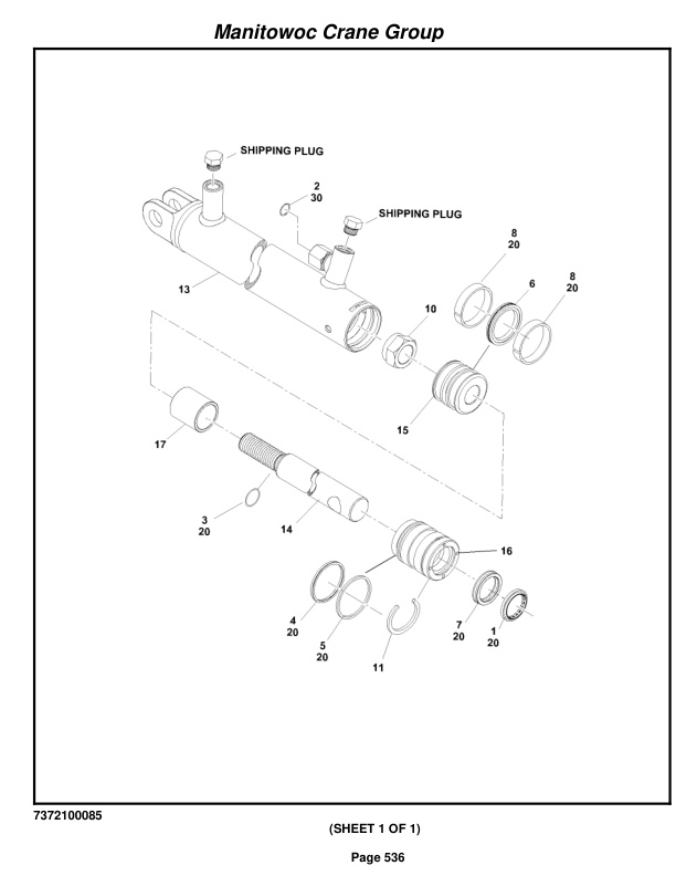 Grove RT530E Crane Parts Manual 224544 2005-3