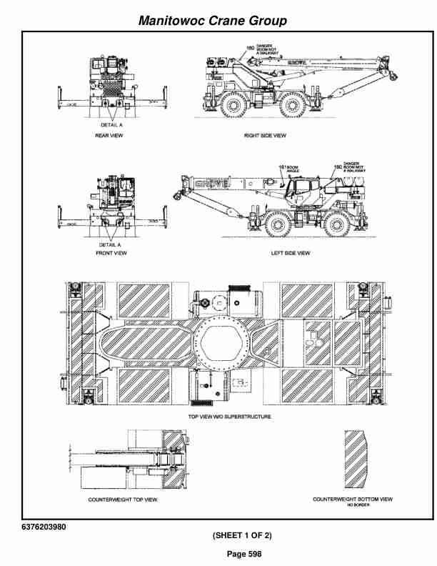 Grove RT530E Crane Parts Manual 224653 2006-3