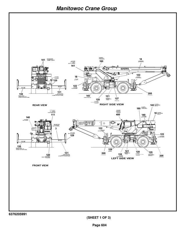 Grove RT530E Crane Parts Manual 224680 2006-3