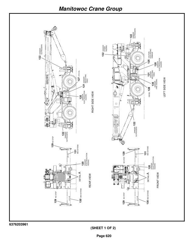 Grove RT530E Crane Parts Manual 225186 2006-3