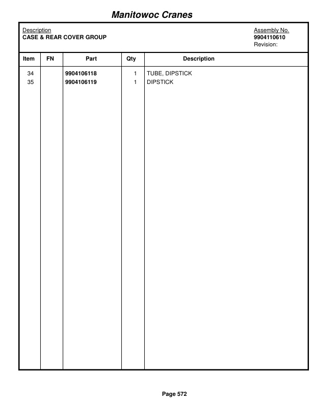 Grove RT530E Crane Parts Manual 225771 2014-3