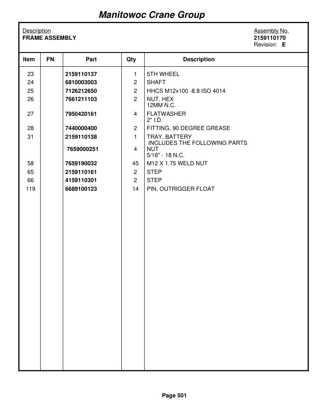 Grove RT535E Crane Parts Manual 226082 2006-3