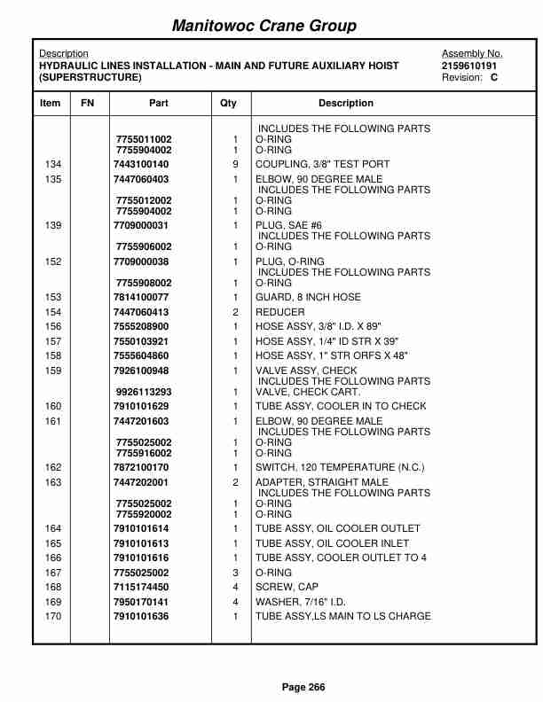 Grove RT540E Crane Parts Manual 226735 2007-2