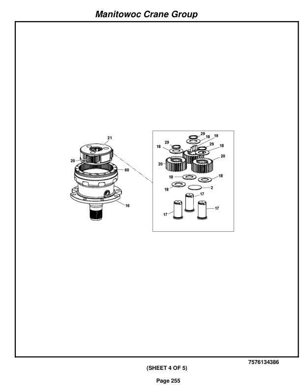 Grove RT540E Crane Parts Manual 227698 2007-2