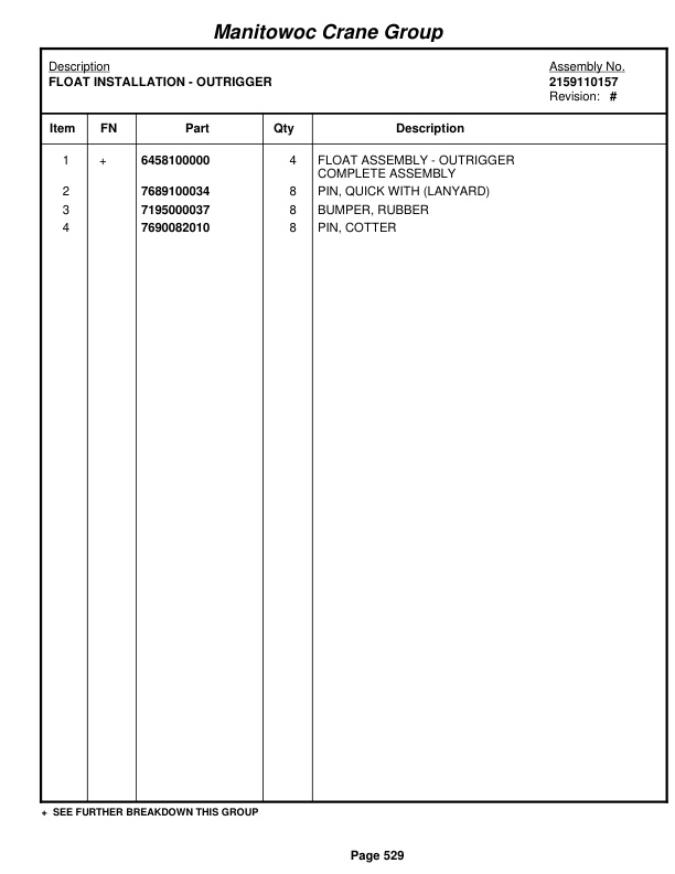 Grove RT540E Crane Parts Manual 227877 2007-3