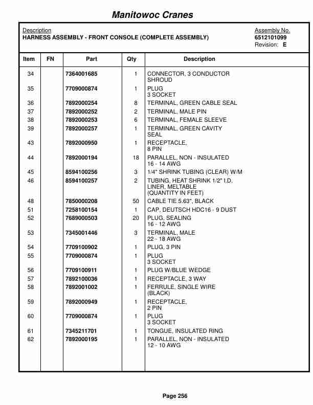 Grove RT540E Crane Parts Manual 228036 2017-2