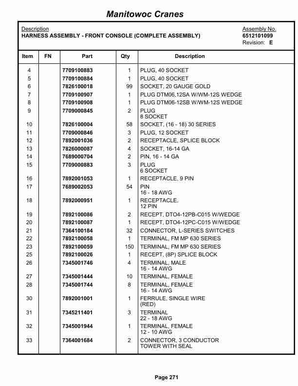 Grove RT540E Crane Parts Manual 228244 2013-2