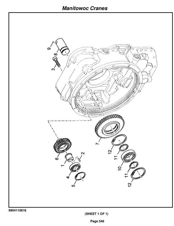 Grove RT540E Crane Parts Manual 228253 2012-3