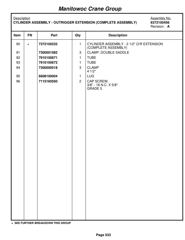 Grove RT540E Crane Parts Manual 228554 2008-3