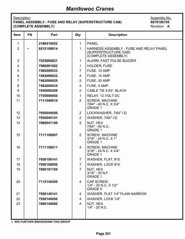 Grove RT540E Crane Parts Manual 228892 2013-2