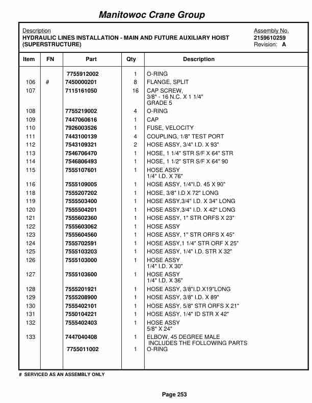 Grove RT540E Crane Parts Manual 229328 2008-2