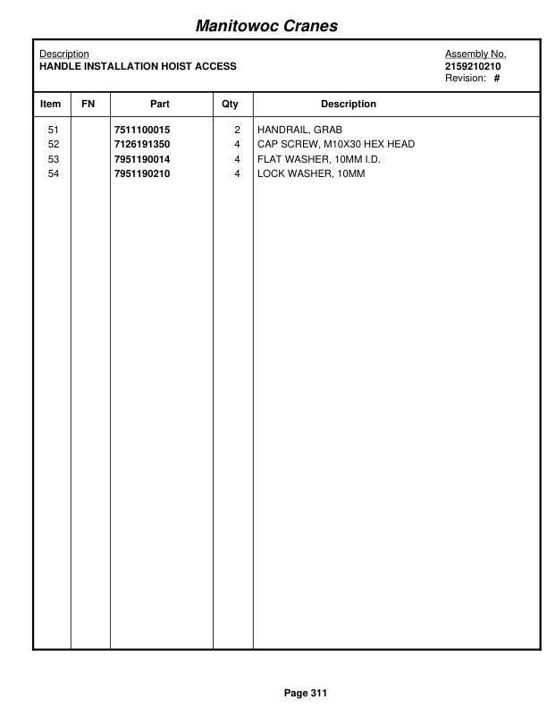 Grove RT540E Crane Parts Manual 231595 2011-2