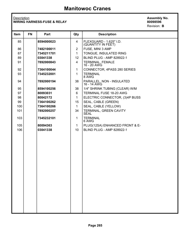 Grove RT540E Crane Parts Manual 236333 2018-2