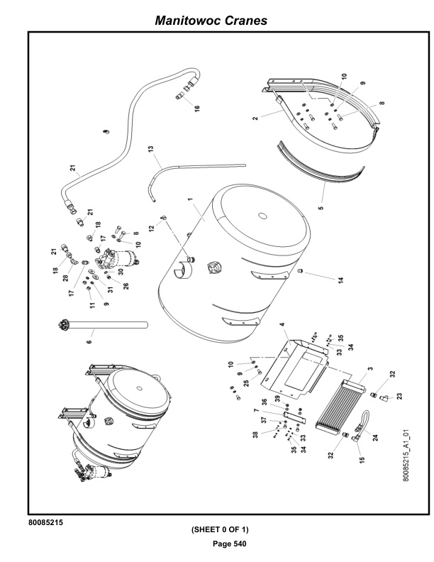 Grove RT540E Crane Parts Manual 236333 2018-3