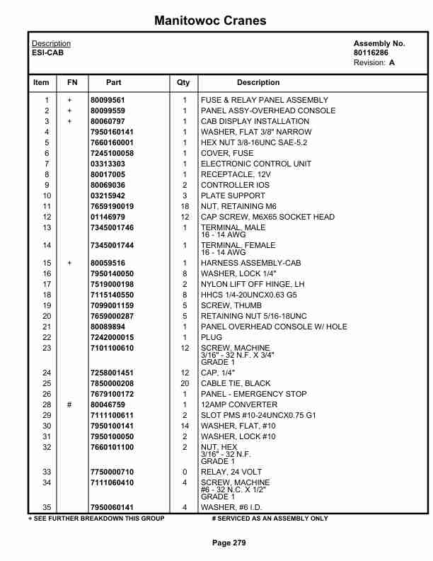 Grove RT540E Crane Parts Manual 236941 2020-2