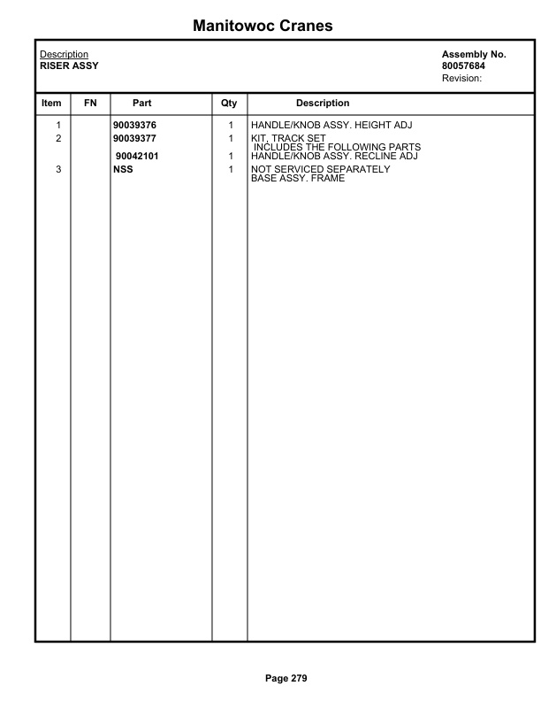 Grove RT540E Crane Parts Manual 237071 2021-2