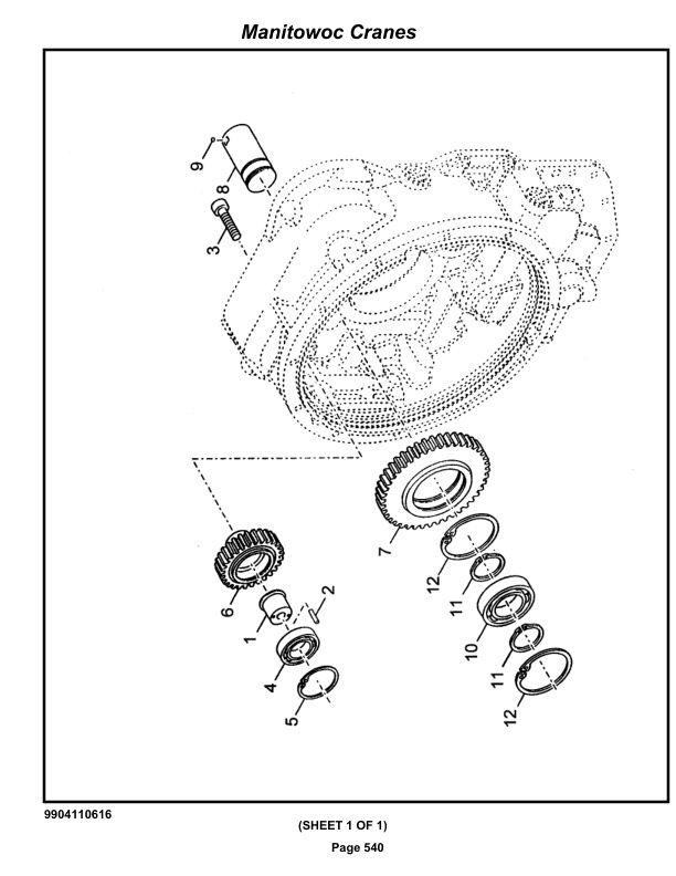 Grove RT540E Crane Parts Manual 258035 2019-3