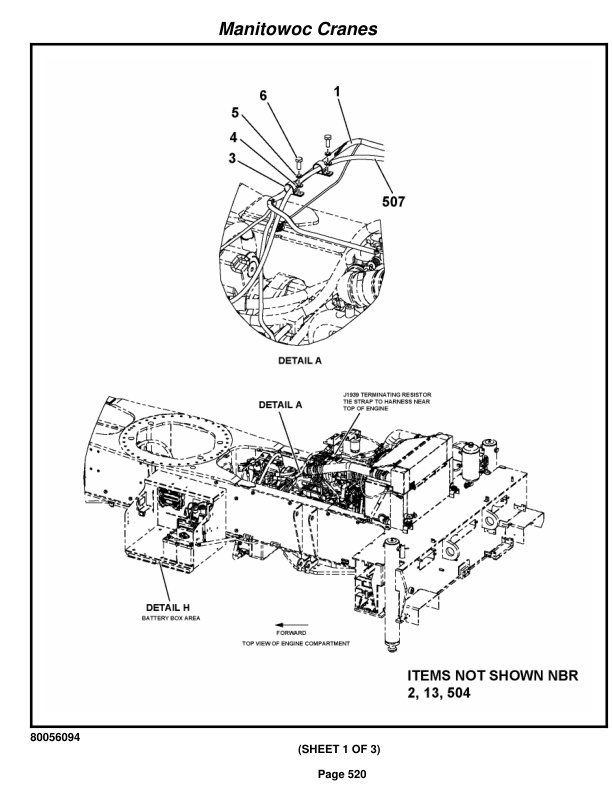 Grove RT540E Crane Parts Manual 606654 2016-3