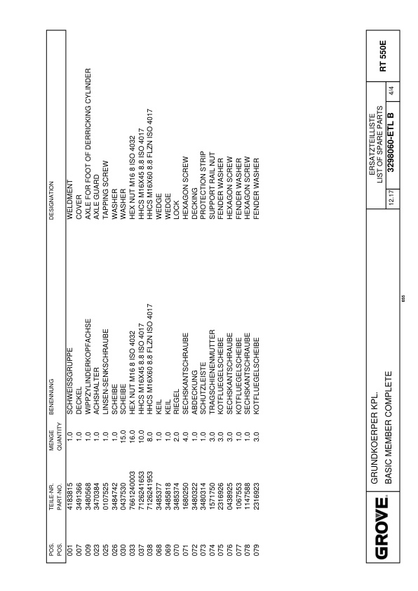 Grove RT550E Crane Spare Parts List 2017 DE EN-3
