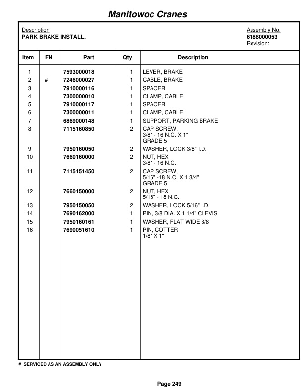 Grove RT58 Crane Parts Manual 21557 2011-3