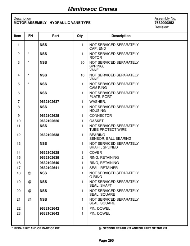 Grove RT58B Crane Parts Manual 222546 2014-2