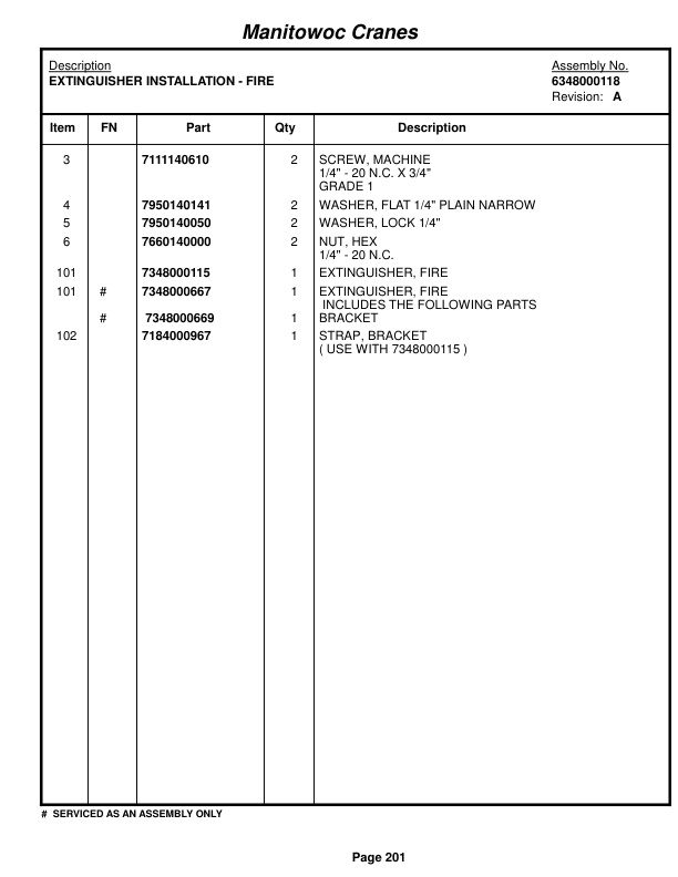 Grove RT58C Crane Parts Manual 71959 2017-2