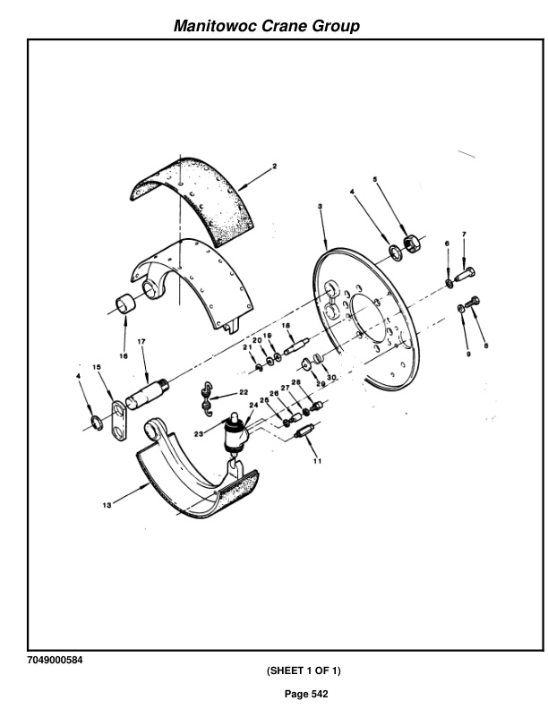 Grove RT58C Crane Parts Manual 72133 2005-3