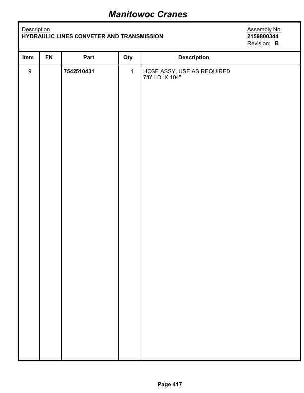 Grove RT58D Crane Parts Manual 79811 2013-3