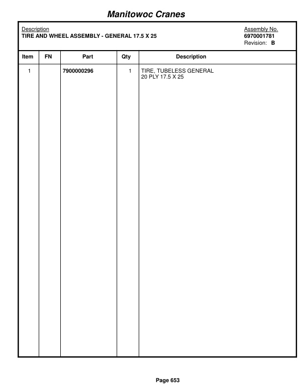 Grove RT58D Crane Parts Manual 86259 2016-3