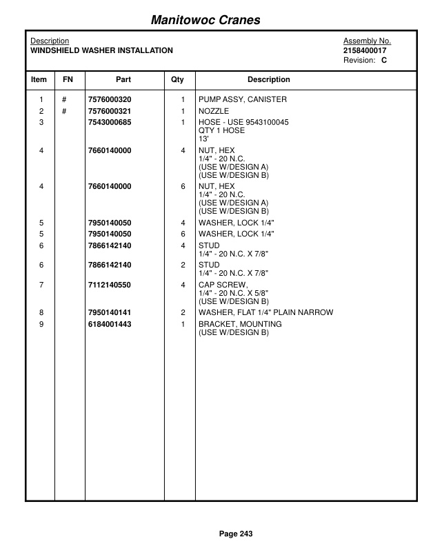 Grove RT58D Crane Parts Manual 87351 2014-2