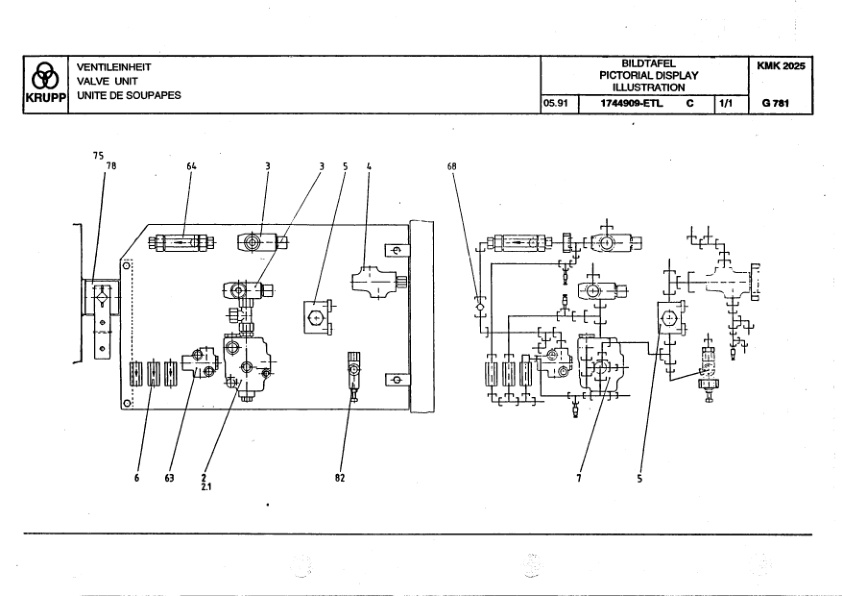 Krupp KMK 2025 Crane Spare Parts List 1992 DE EN FR-2