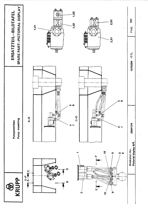 Krupp KMK 3045 Crane Spare Parts List 1991 EN DE-2