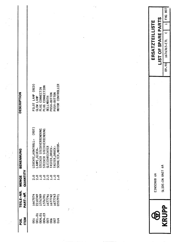 Krupp KMK 3045 Crane Spare Parts List 1991 EN DE-3
