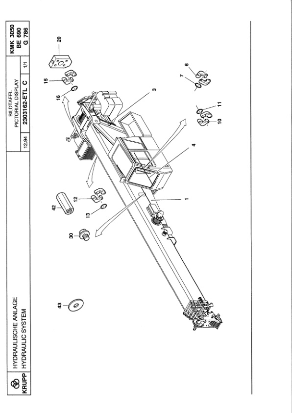 Krupp KMK 3050 Crane Spare Parts List 1995-03 DE EN-3