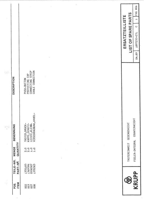 Krupp KMK 4070 Crane Spare Parts List 1989-11 DE EN-3