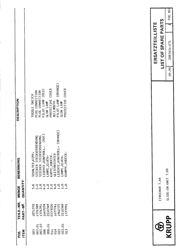 Krupp KMK 4070 Crane Spare Parts List 1990-10 DE EN-3