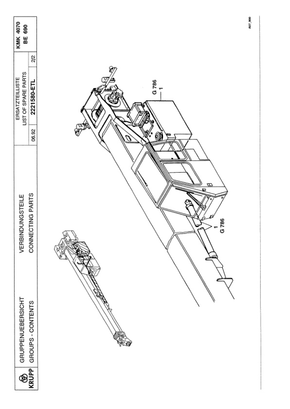 Krupp KMK 4070 Crane Spare Parts List 1992 DE EN-3