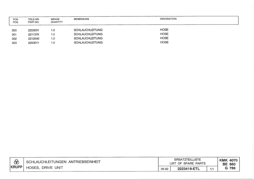 Krupp KMK 4070 Crane Spare Parts List 1994-06 DE EN-3