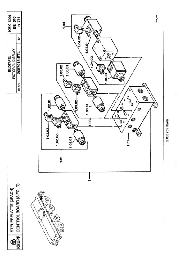 Krupp KMK 5090 Crane Spare Parts List 1991-06 EN DE-2