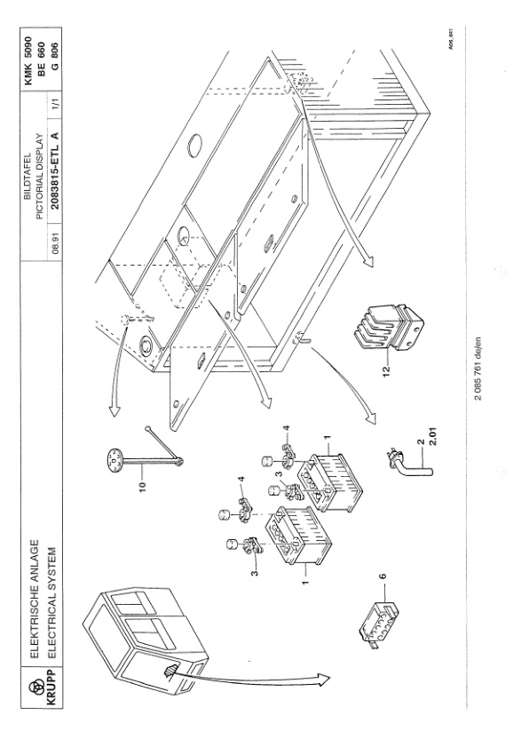 Krupp KMK 5090 Crane Spare Parts List 1991-08 DE EN-3