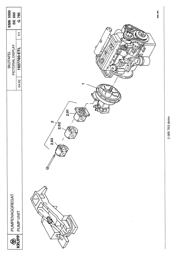 Krupp KMK 5090 Crane Spare Parts List 1992 DE EN-3